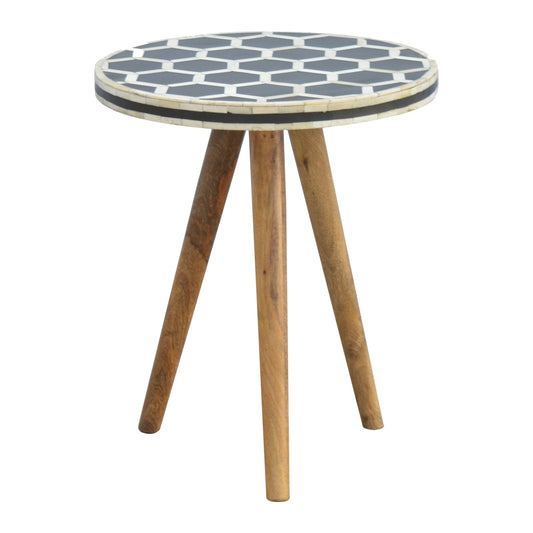 Bone Inlay Tripod Stool for resale