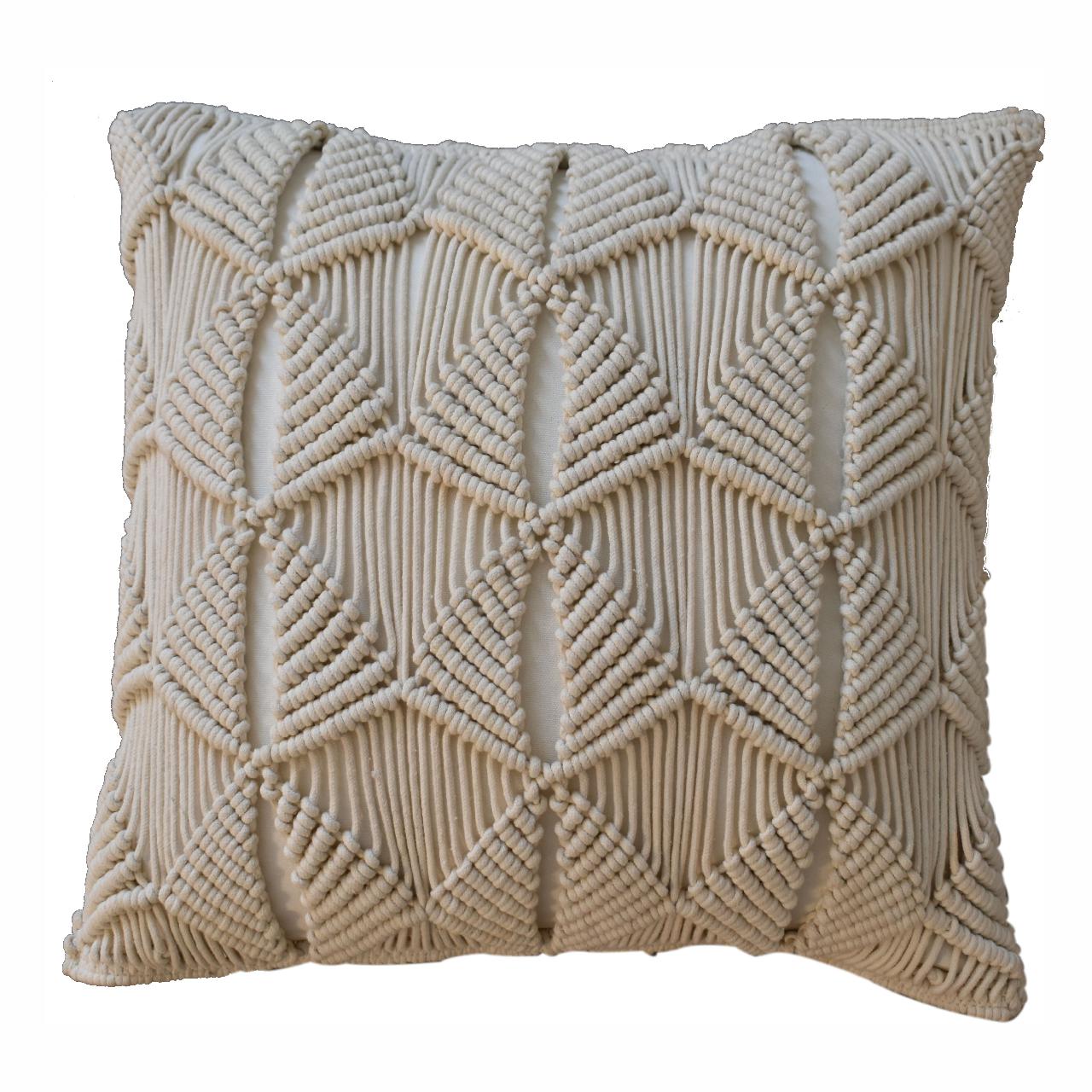 2x Esmi Natural White Cushions, 45cm x 45cm