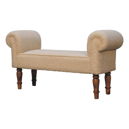 wholesale Boucle Cream Bench for resale