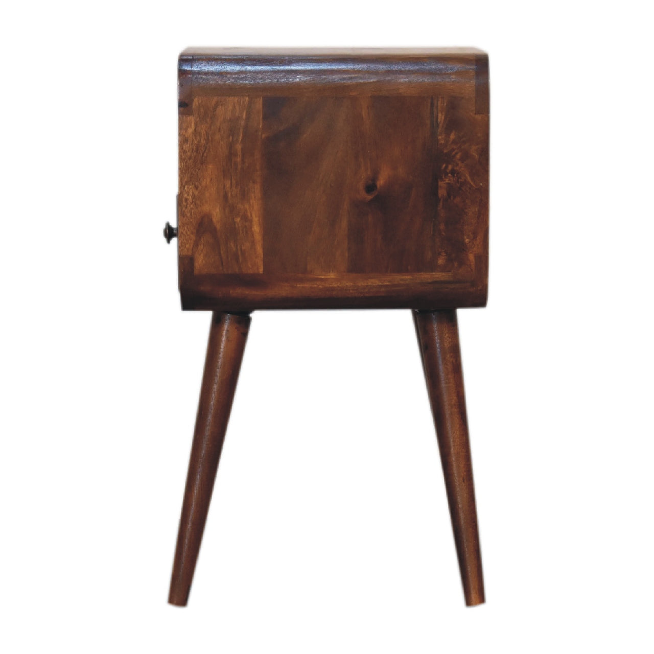 bulk Mini Chestnut Curved Bedside with Open