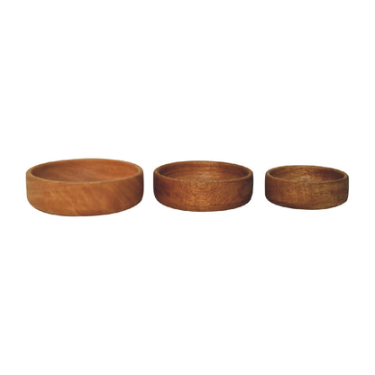 Solid Wood Fruit Bowl Set of 3-5