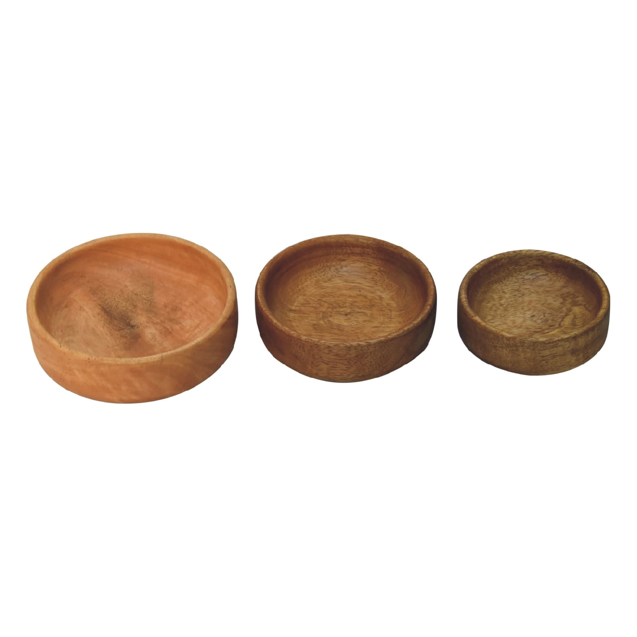 Solid Wood Fruit Bowl Set of 3-7