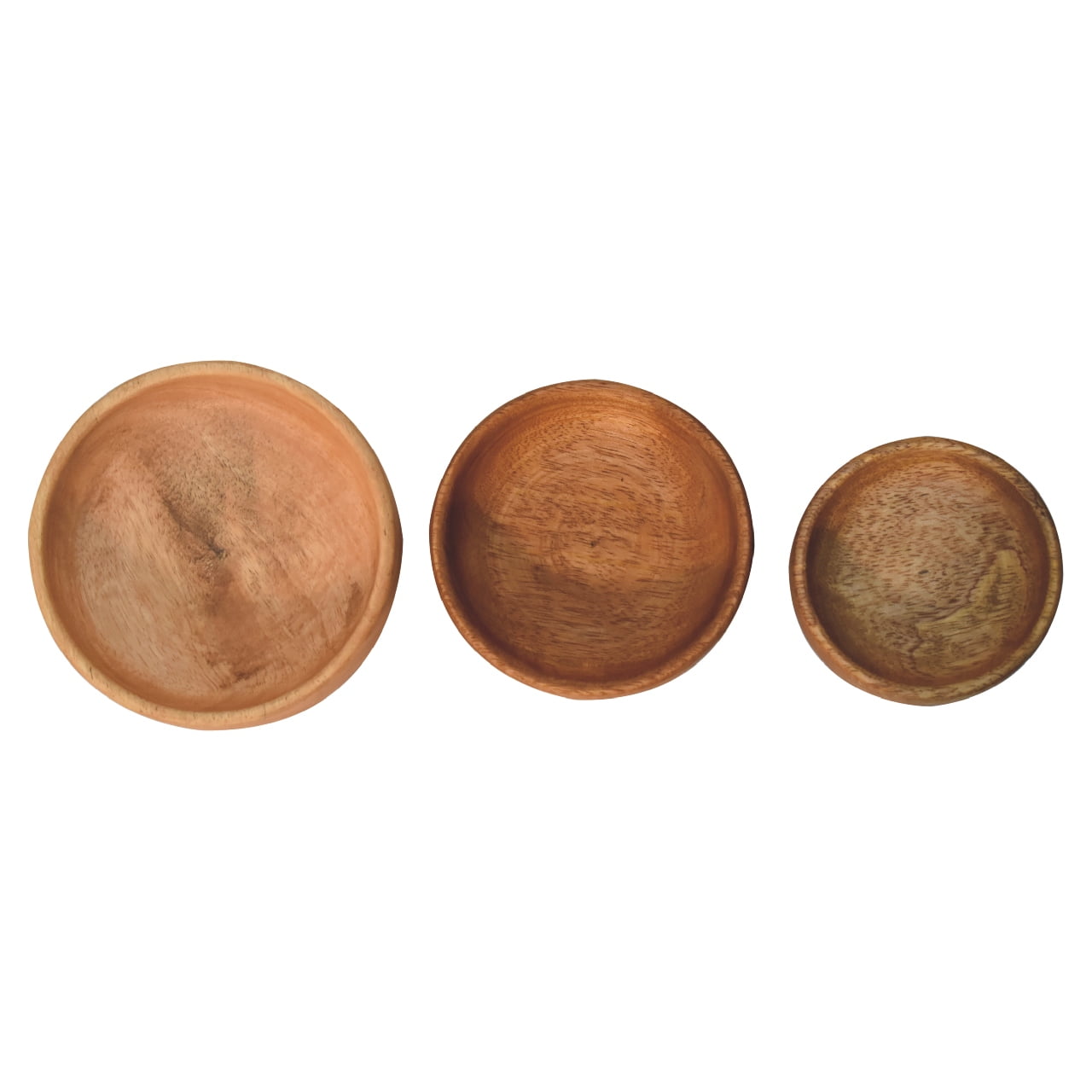 Solid Wood Fruit Bowl Set of 3-8