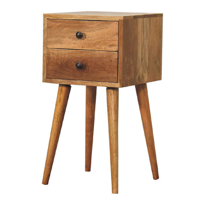 wholesale IN3354 - Mini 2 Drawer Oak-ish Bedside for resale