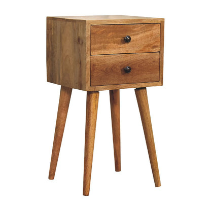 IN3354 - Mini 2 Drawer Oak-ish Bedside dropshipping