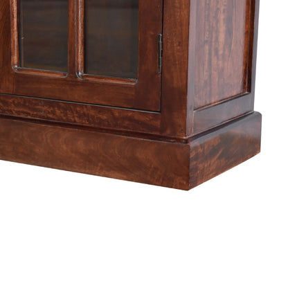 Cherry Tall Cabinet with Glazed Doors for wholesale