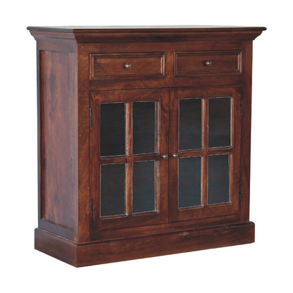 Cherry Cabinet with Glazed Doors dropshipping