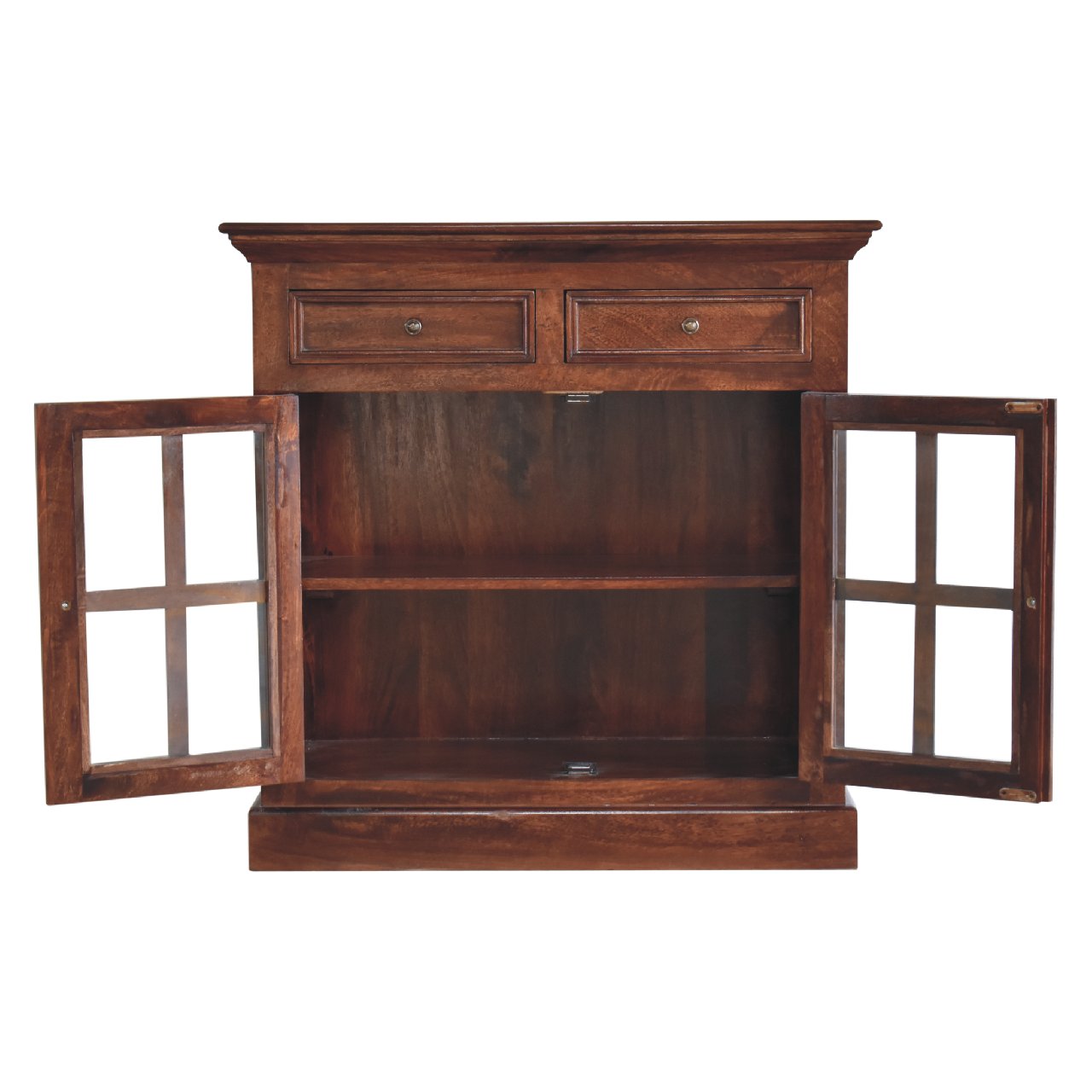 bulk Cherry Cabinet with Glazed Doors for resale