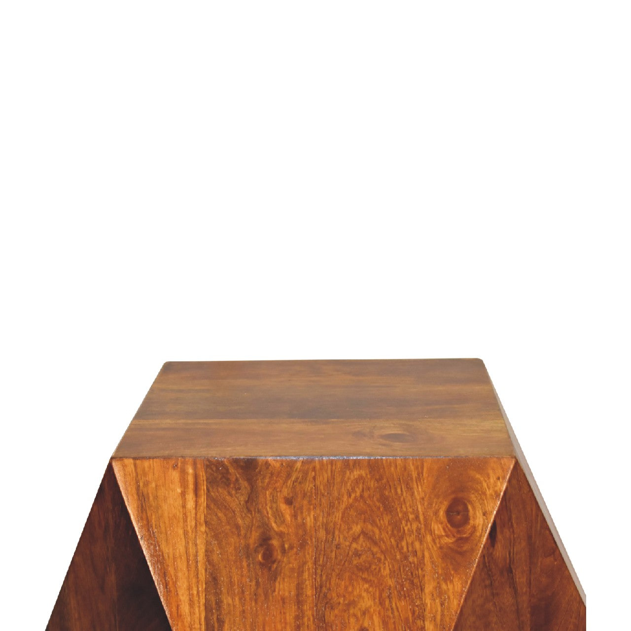 Chestnut Abstract End Table for wholesale