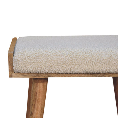 wholesale IN3433 - Boucle Cream Tray Style Footstool for resale