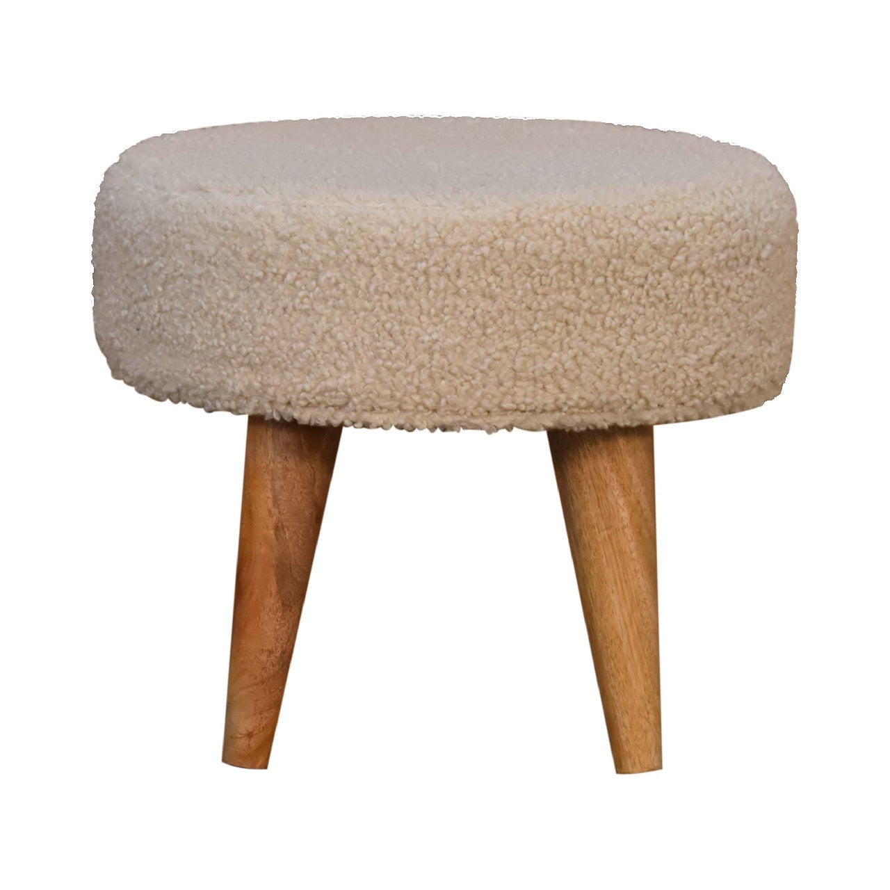 IN3434 - Boucle Cream Petite Footstool wholesalers