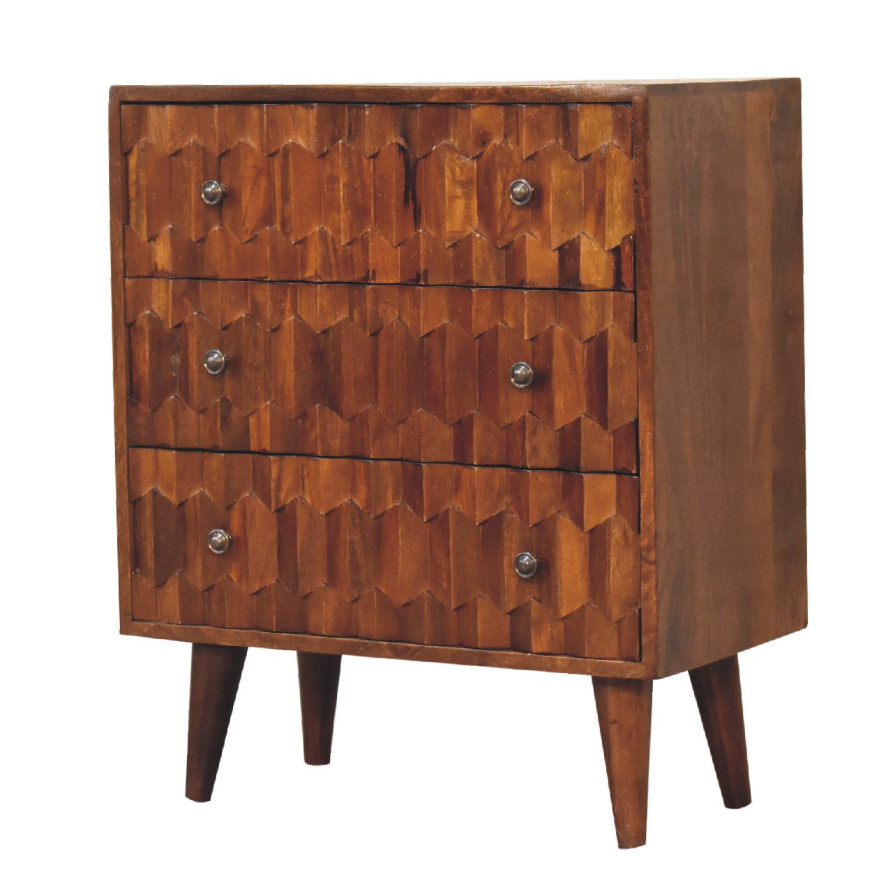 in3440 chestnut pineapple carved chest