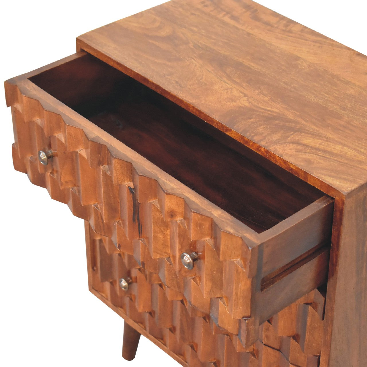 in3440 chestnut pineapple carved chest