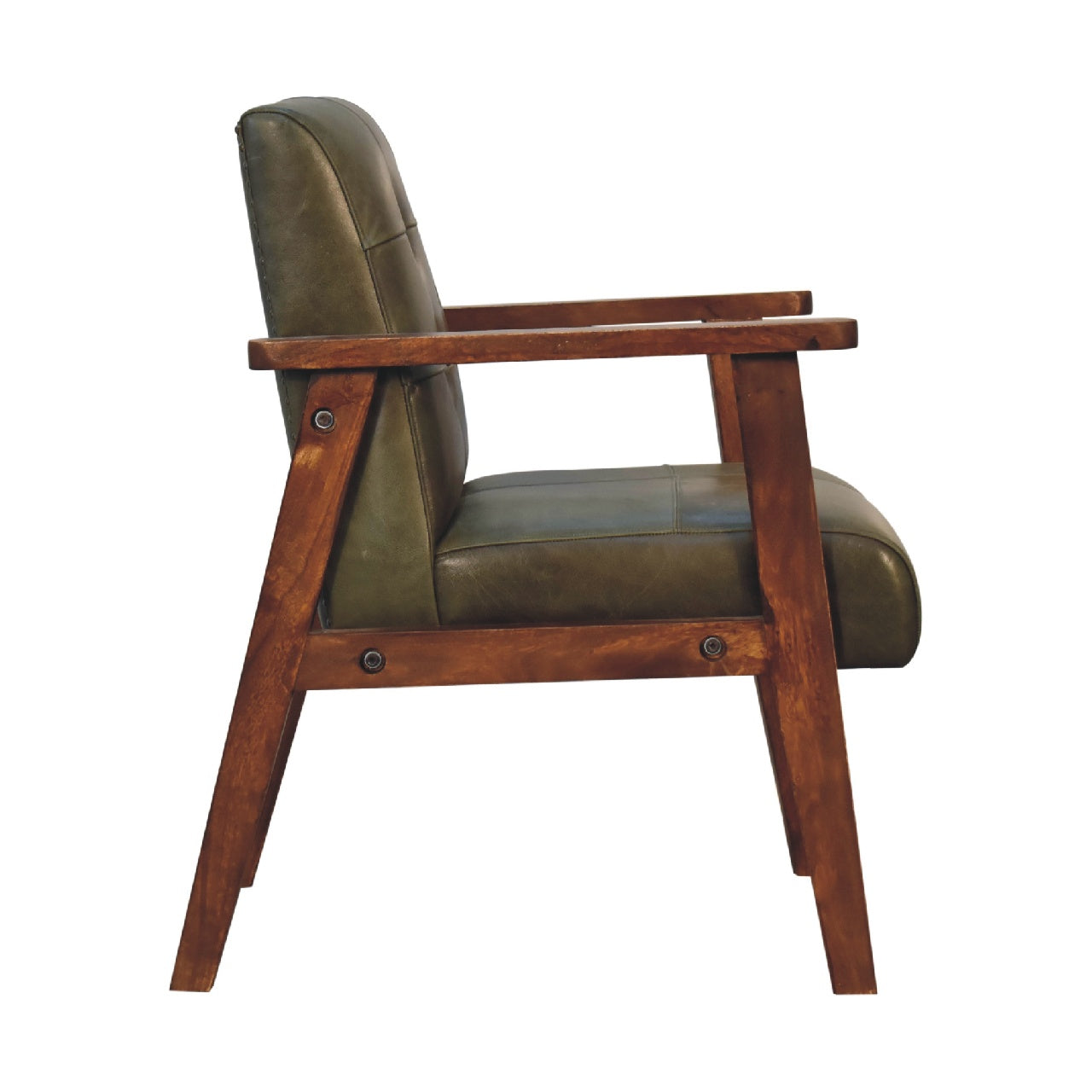 Olive Buffalo Leather Chair for wholesale