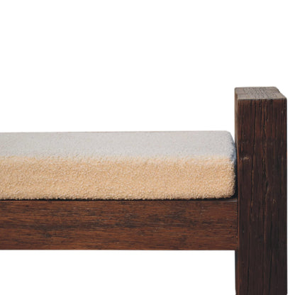 Reclaimed Boucle Bench-5