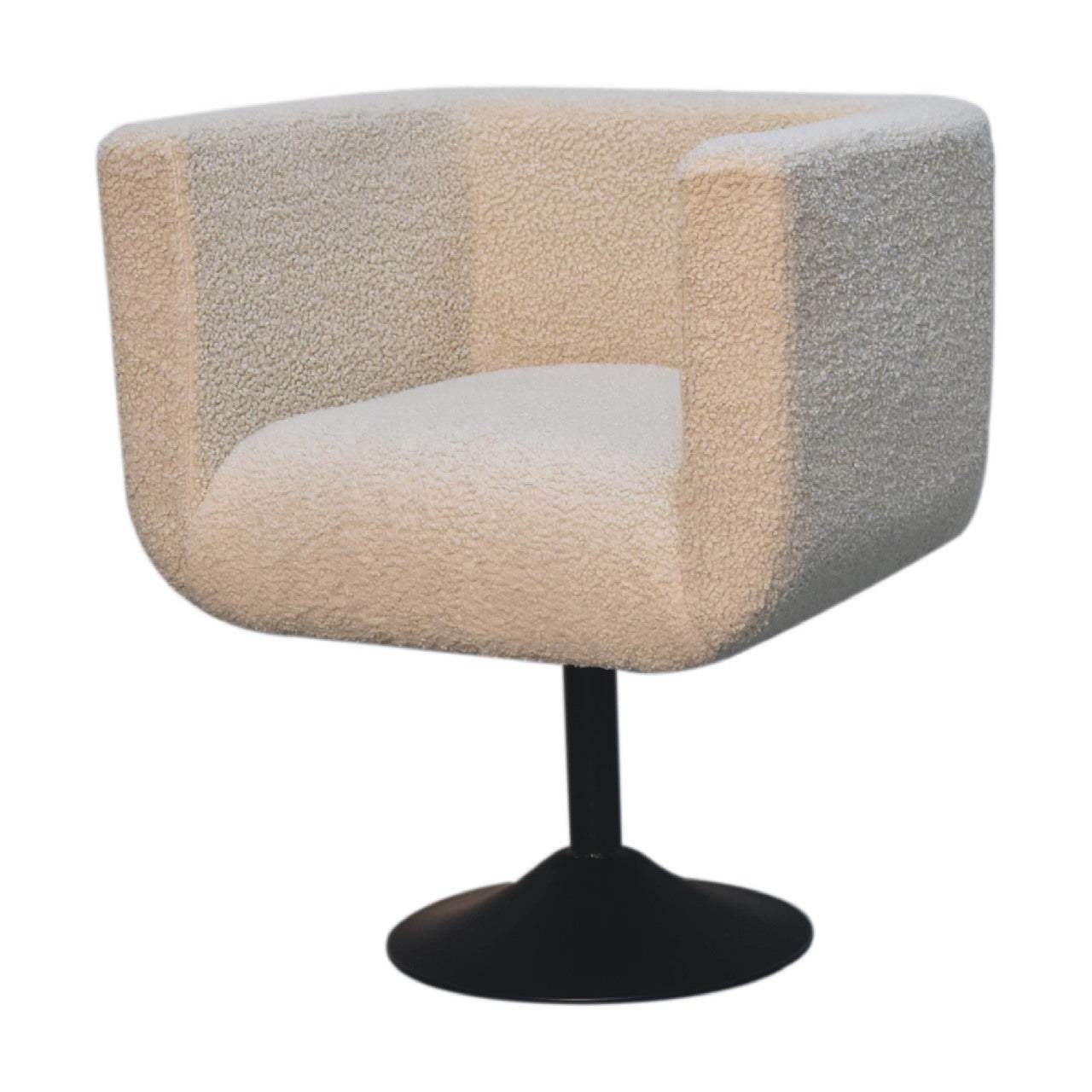 Cream Boucle Swivel Chair-3