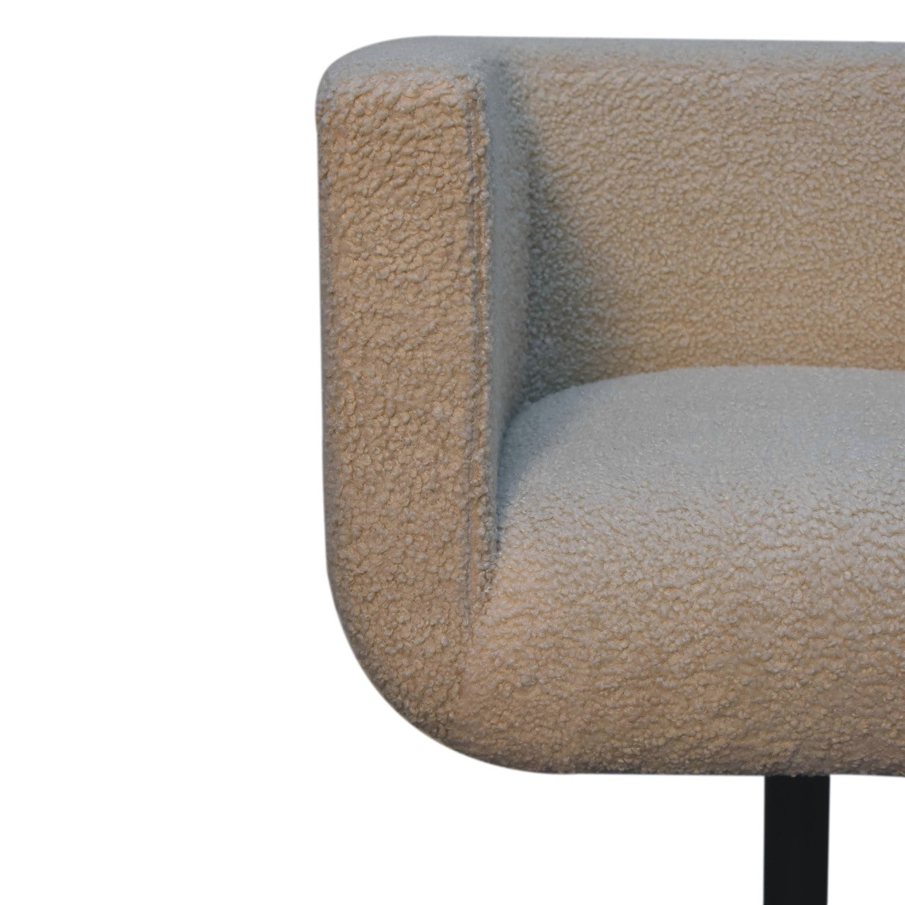 Cream Boucle Swivel Chair-4