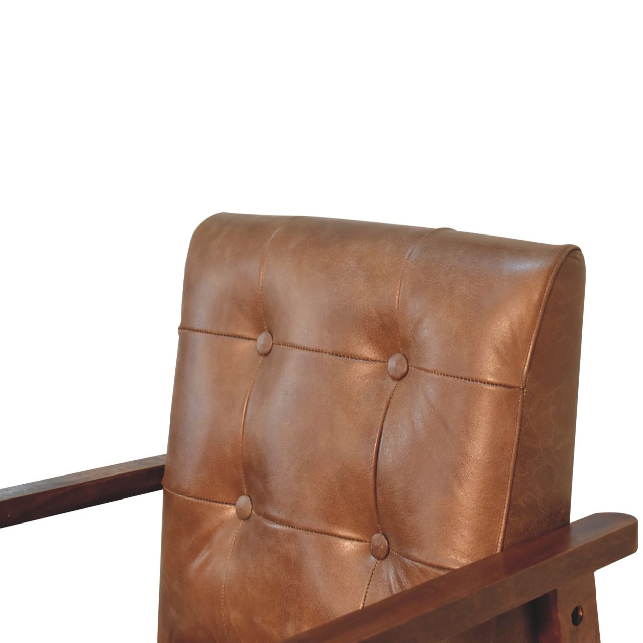 Brown Buffalo Leather Chair-4