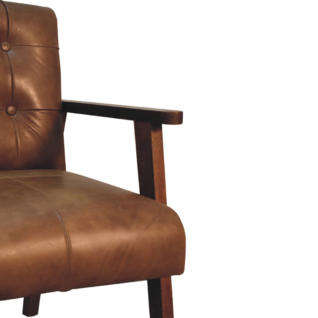 Brown Buffalo Leather Chair-6