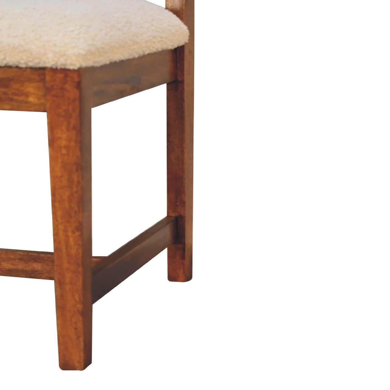 Cream Boucle Rattan Chair-5