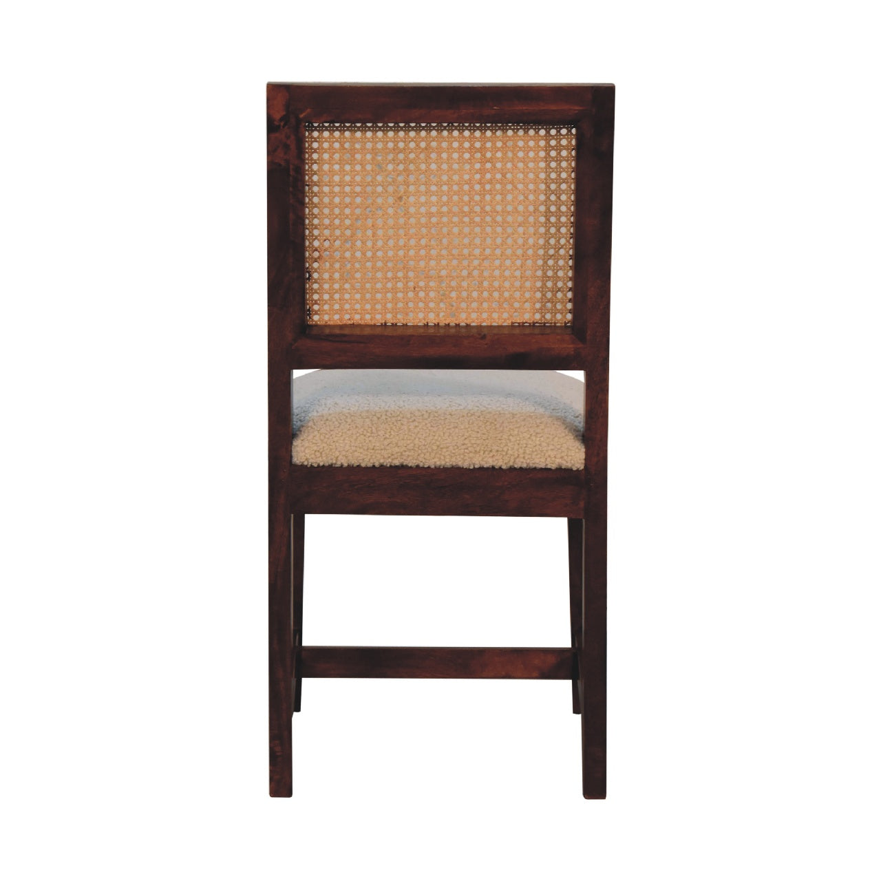 Cream Boucle Rattan Chair-8