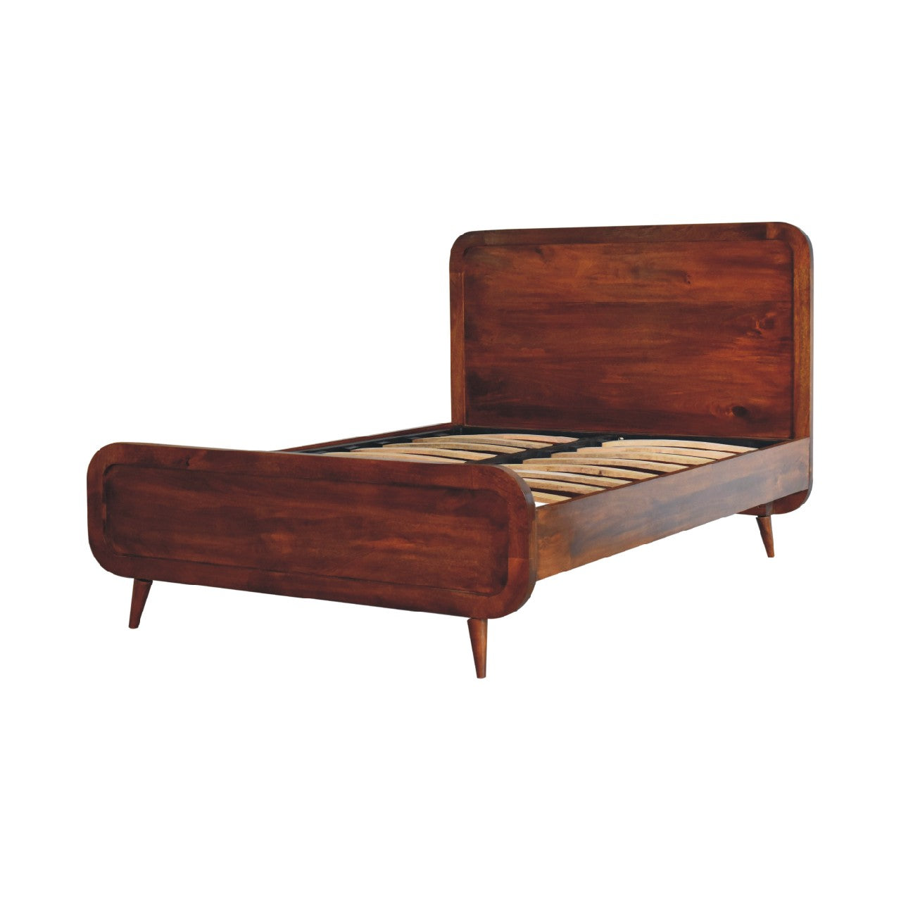 Curved Chestnut Double Bed-2