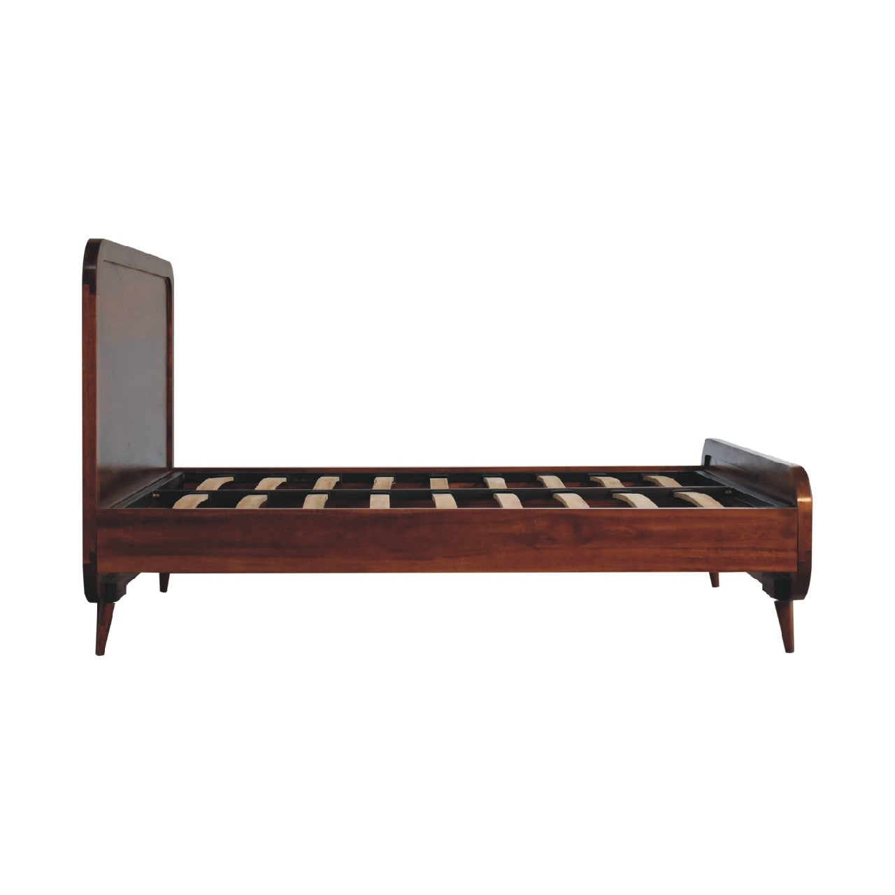 Curved Chestnut Double Bed-7