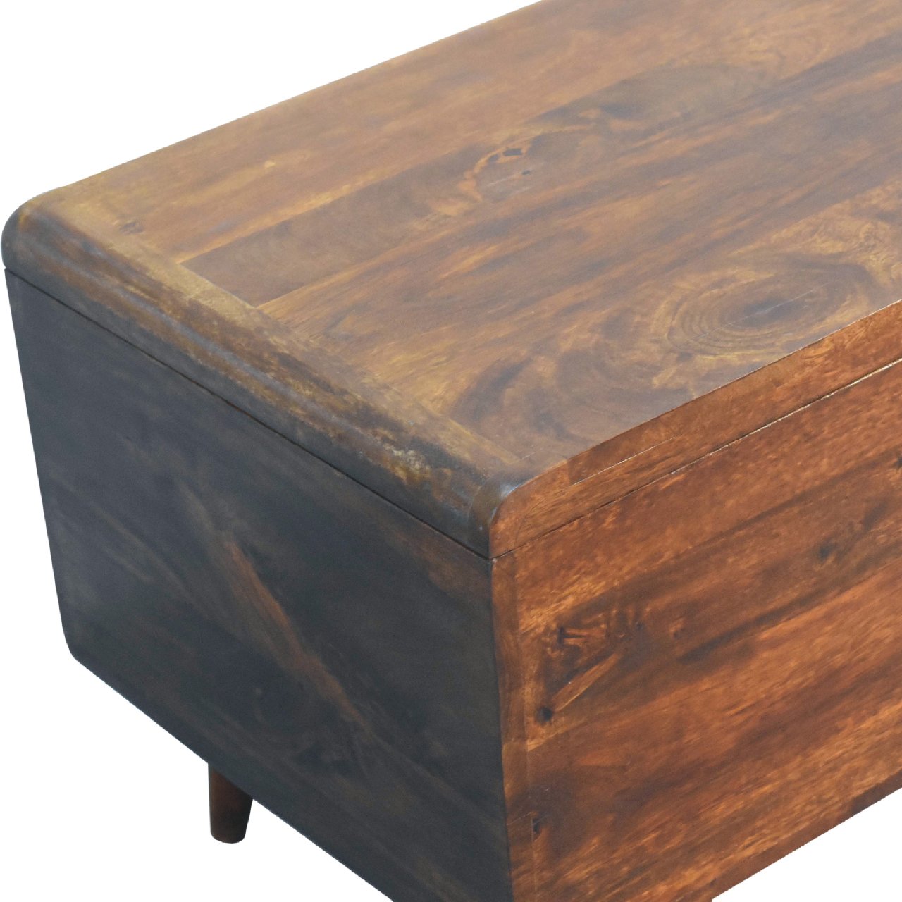 Curved Chestnut Blanket Box-4