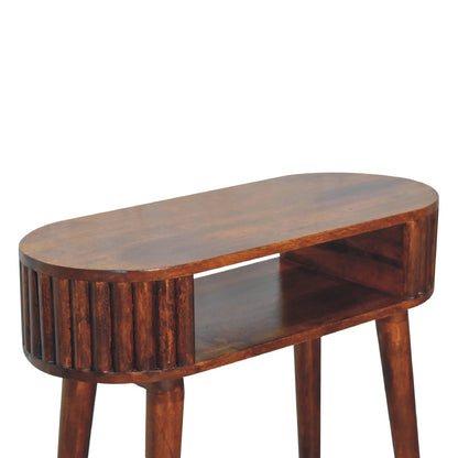 Stripe Chestnut Writing Desk-5