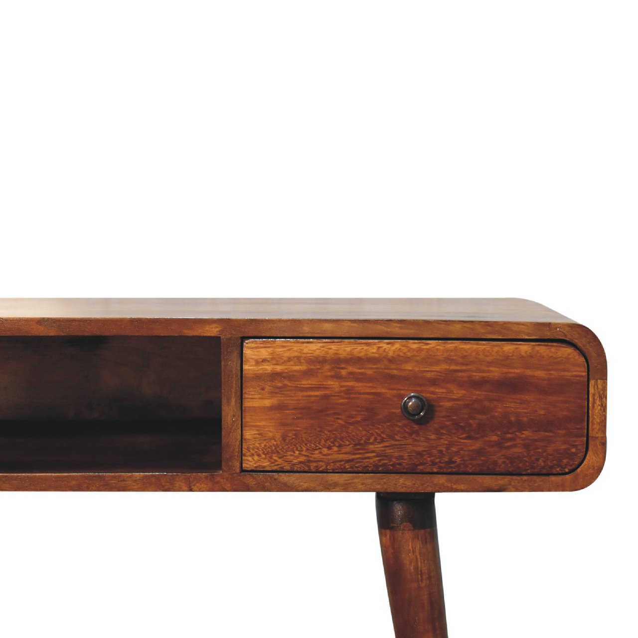 Curved Chestnut Writing Desk-4