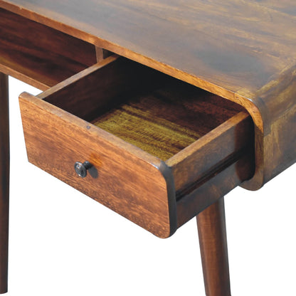 Curved Chestnut Writing Desk-6