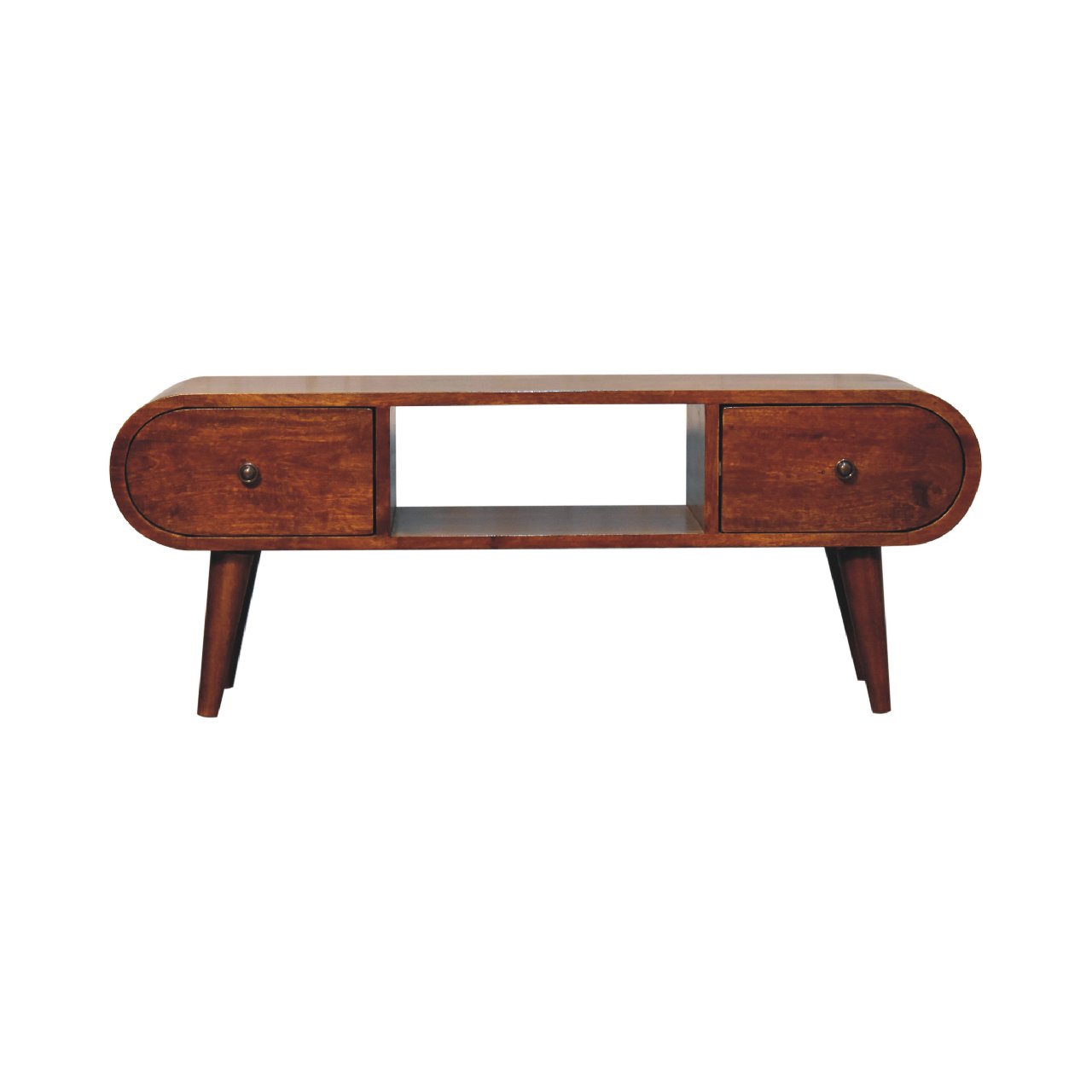 Chestnut Circular TV Unit-1