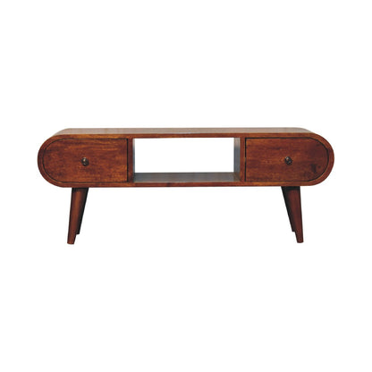 Chestnut Circular TV Unit-1