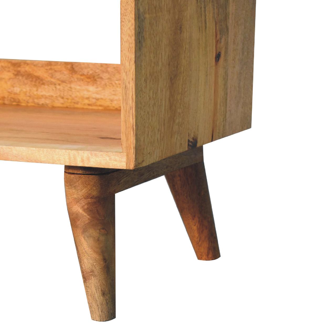 Oak-ish Nordic Storage Bench With Mud Linen-7