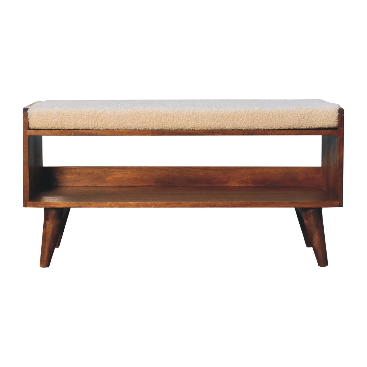 Boucle Nordic Storage Bench-0