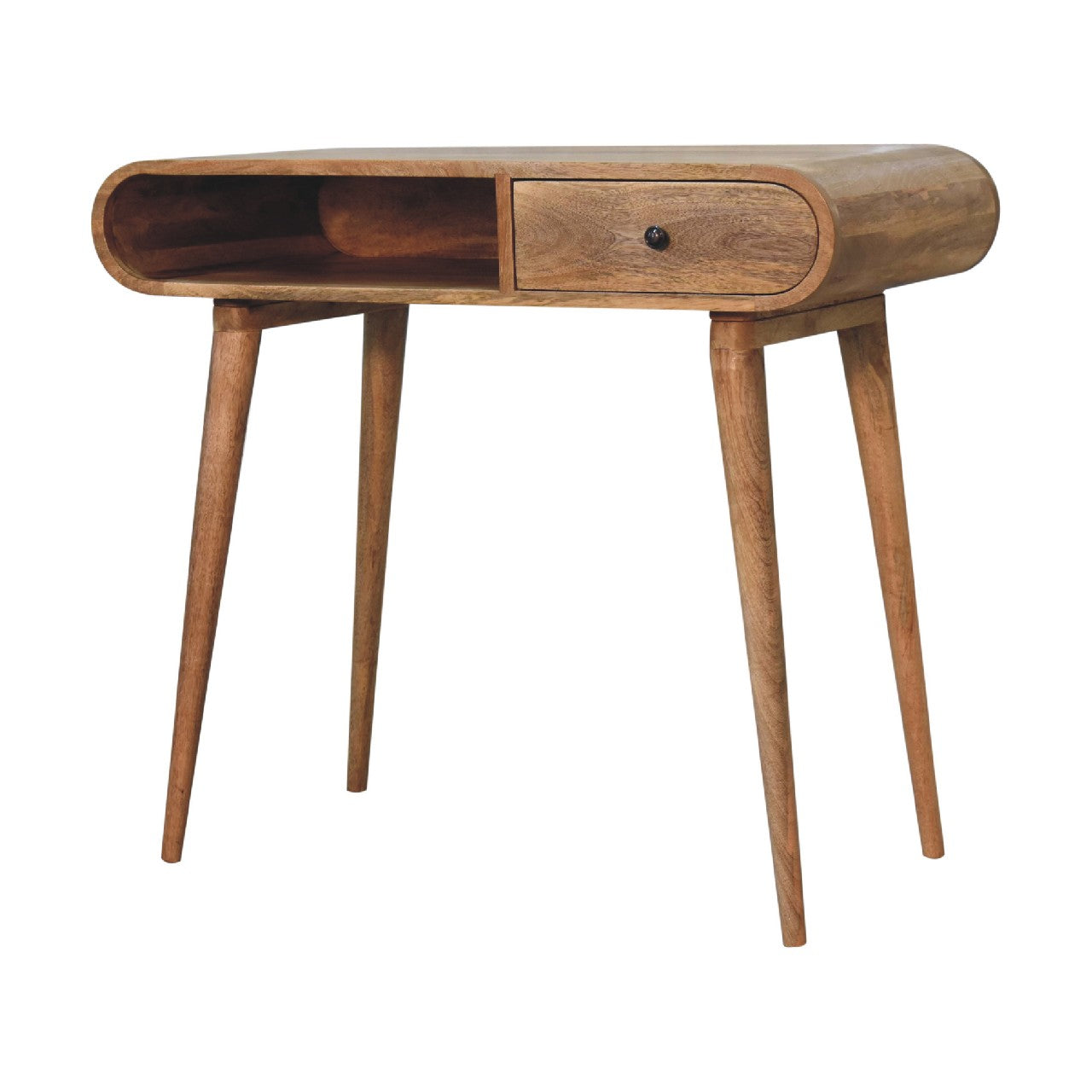 Curved Chestnut Writing Desk-1