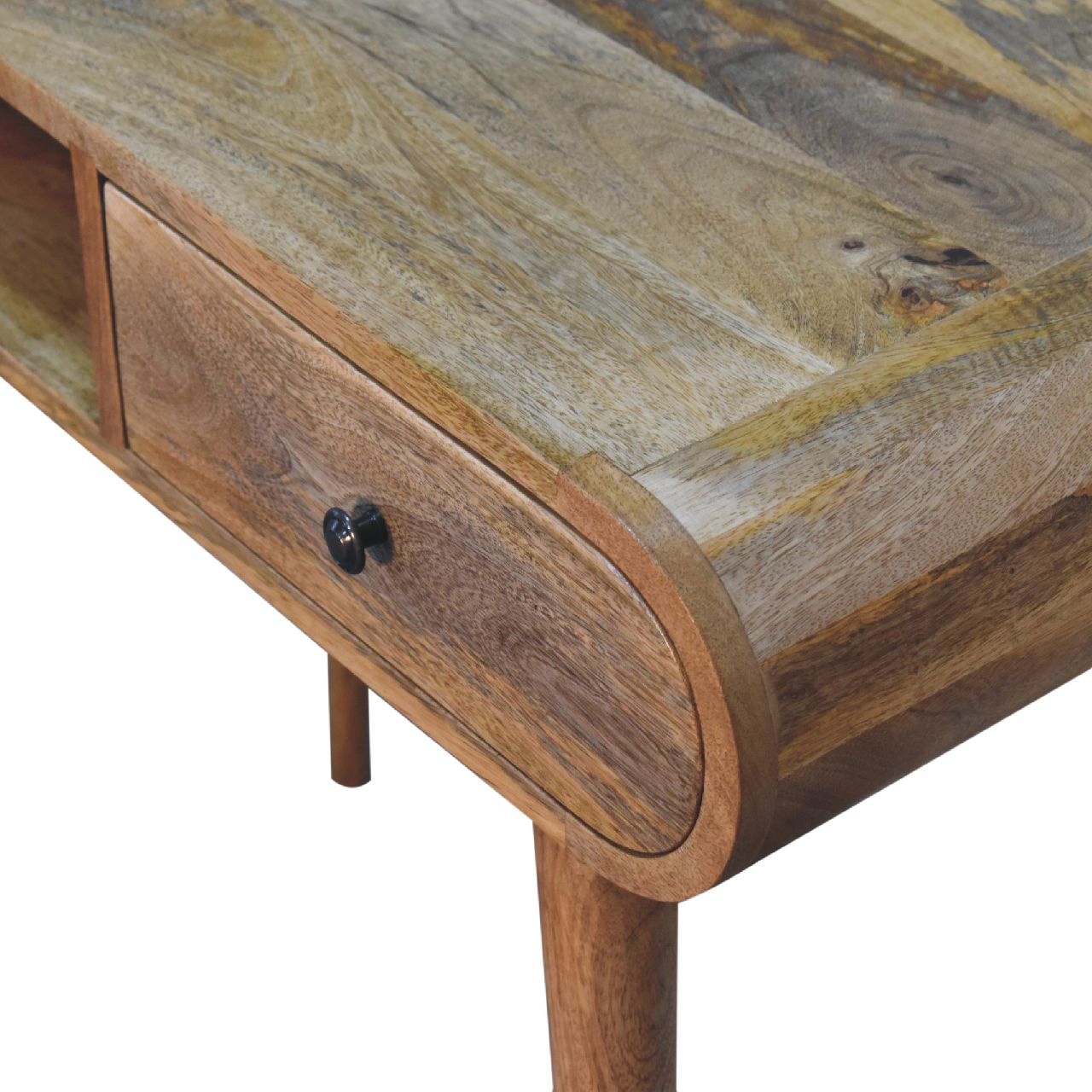 Curved Chestnut Writing Desk-3