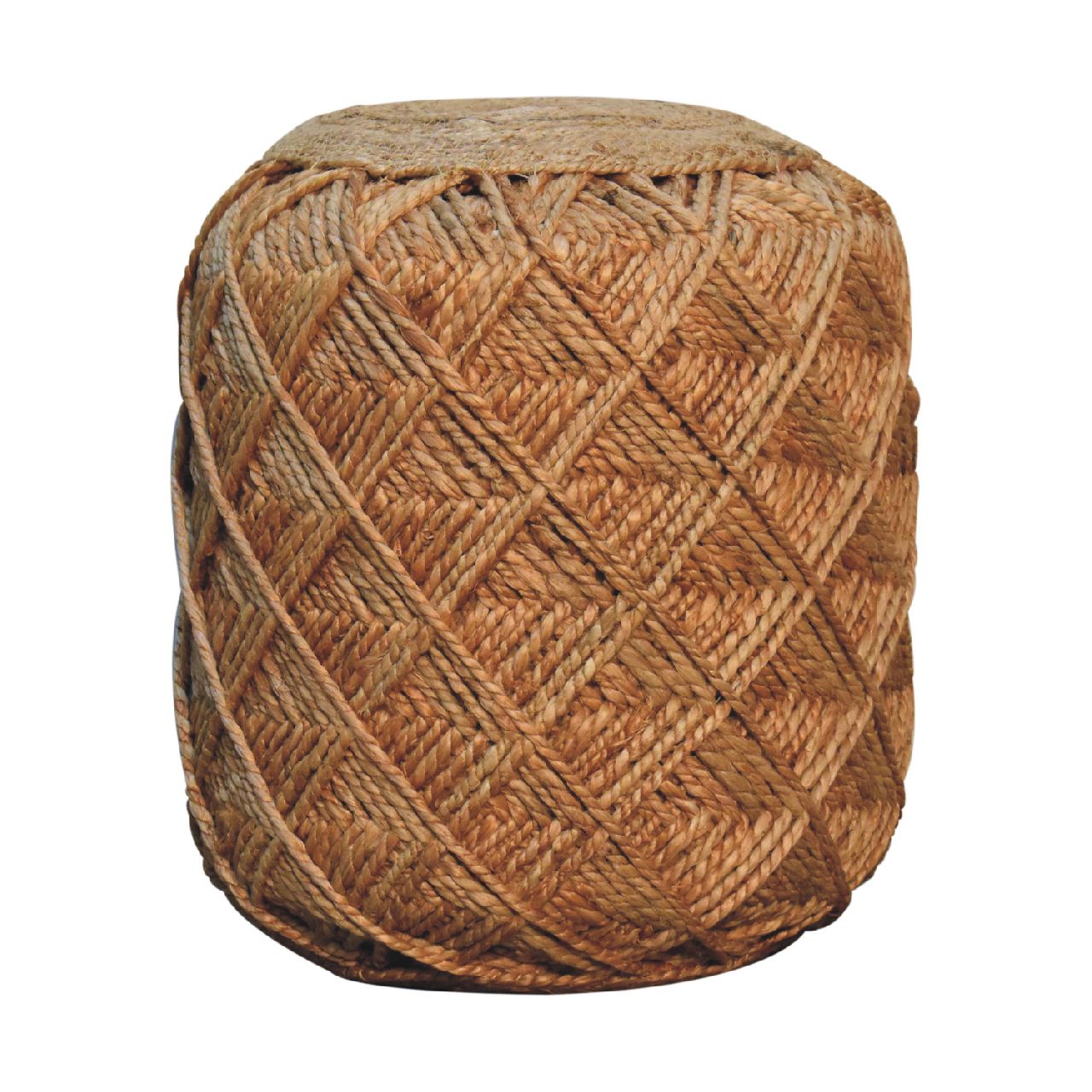 Jute Fibre Footstool - Large-1