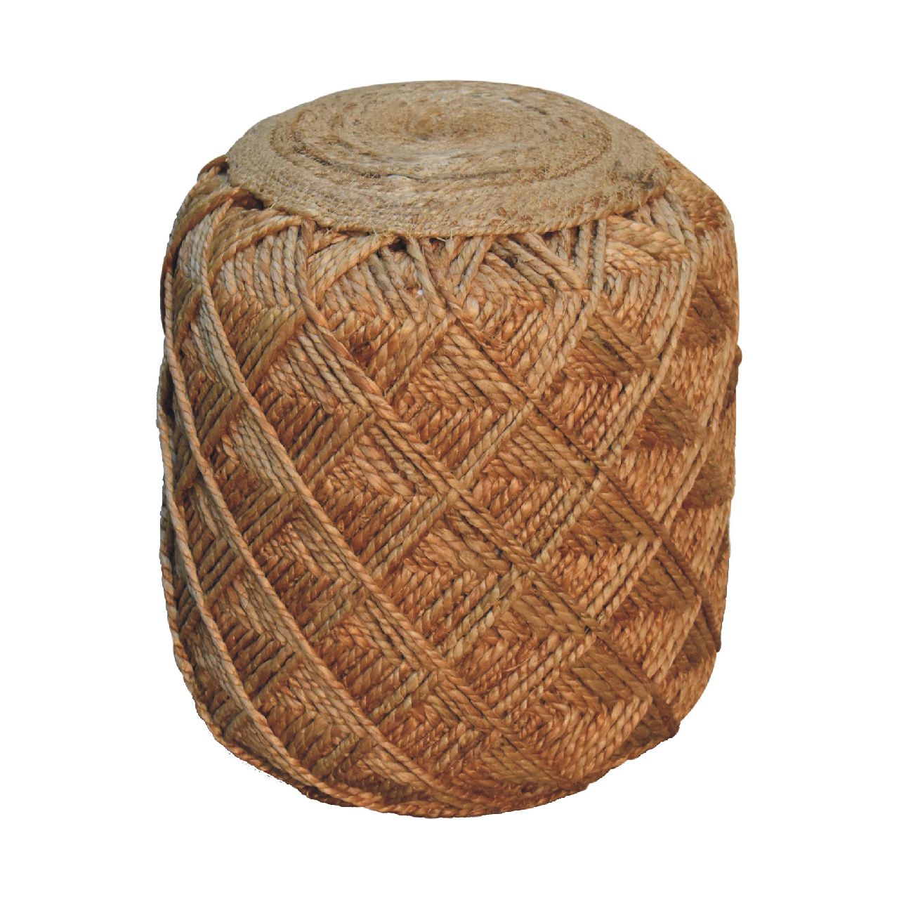 Jute Fibre Footstool - Large-2