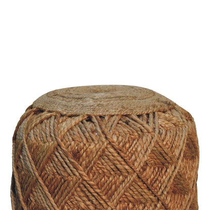 Jute Fibre Footstool - Large-3