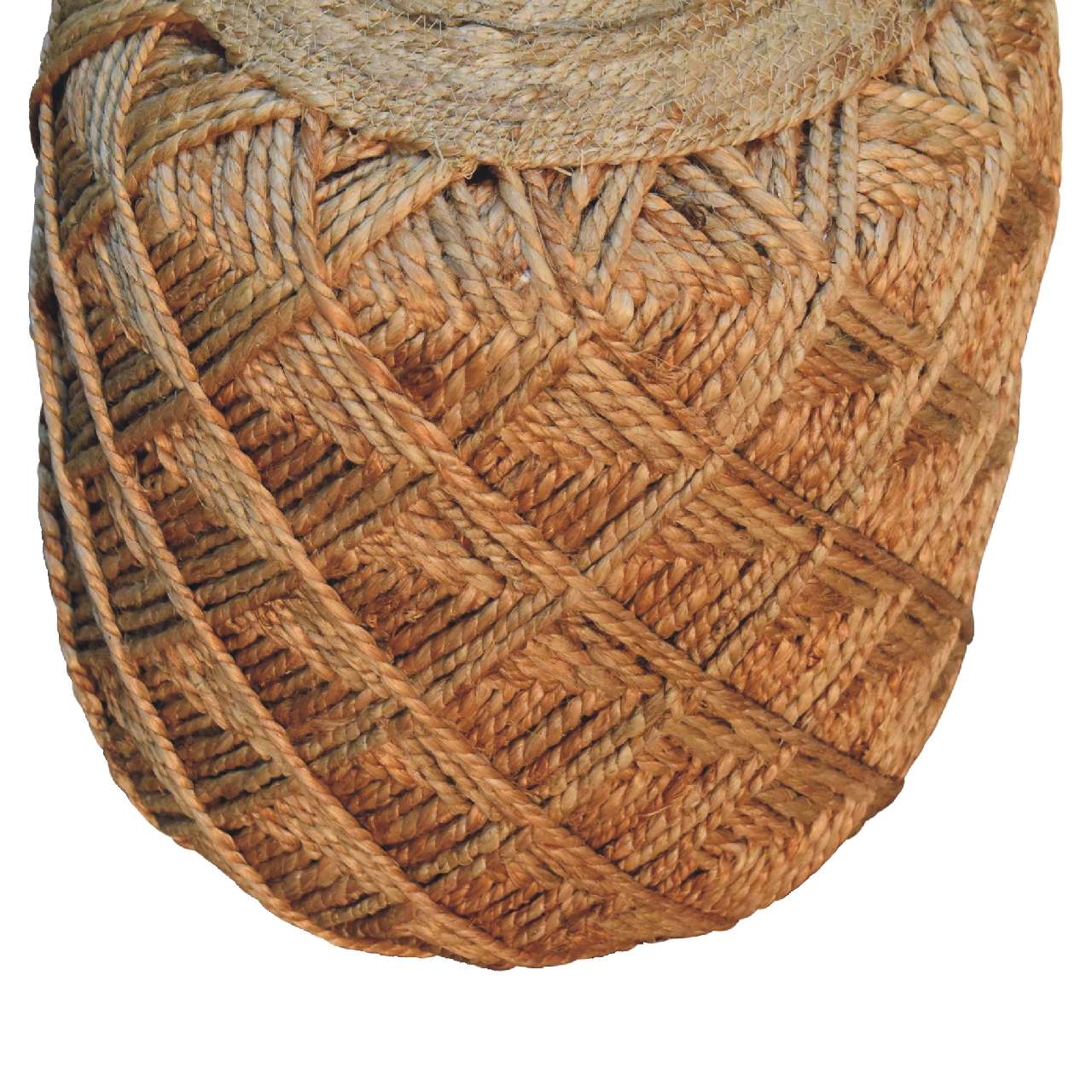 Jute Fibre Footstool - Large-4