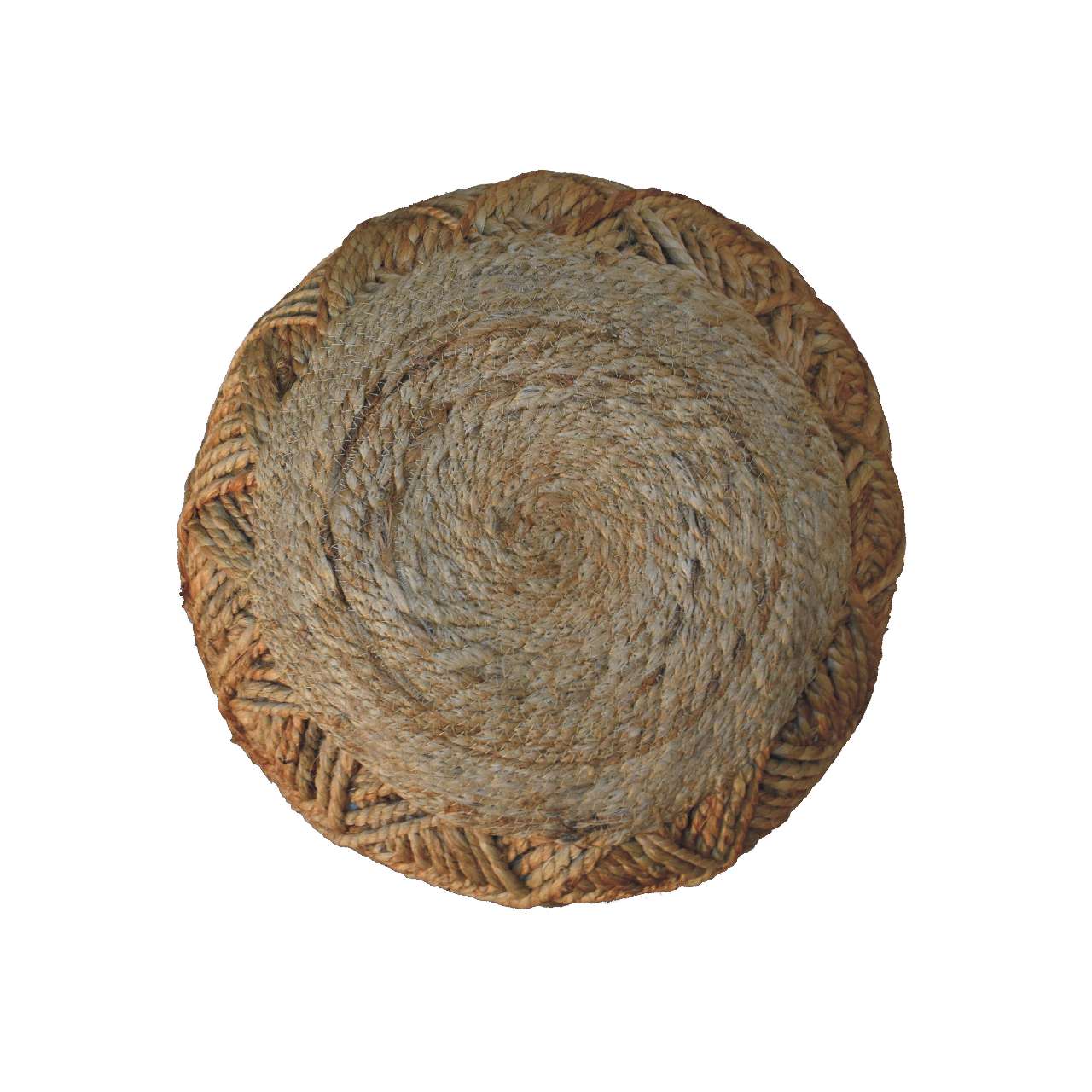 Jute Fibre Footstool - Large-6