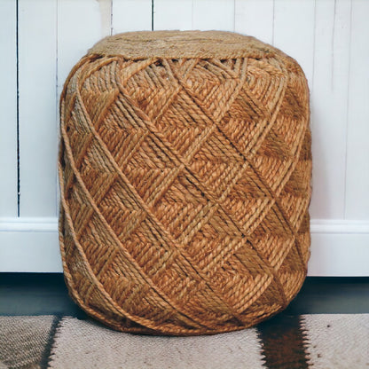 Jute Fibre Footstool - Large-7