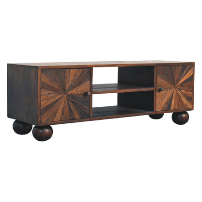 Sunrise Ball Walnut TV Unit-3