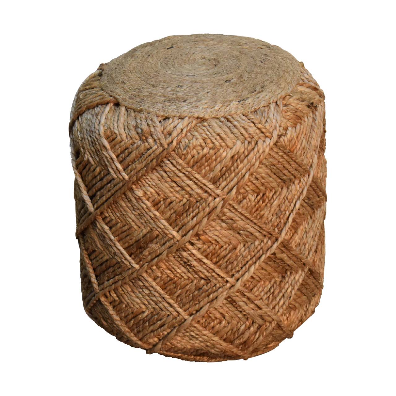 Jute Fibre Footstool - Small-2