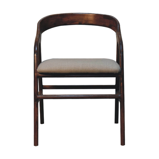 Chestnut Linen Deco Chair-0