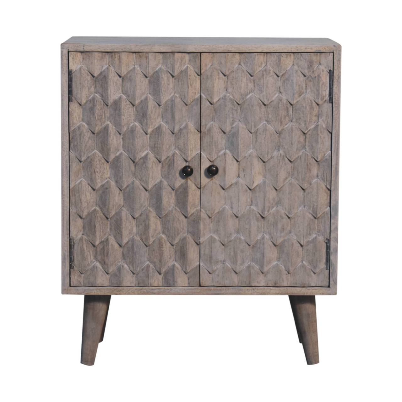 Mini Pineapple Carved Stone Finish Cabinet-1