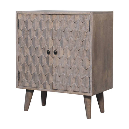 Mini Pineapple Carved Stone Finish Cabinet-2