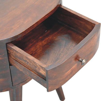 Light Walnut Rounded Nightsand Table-6