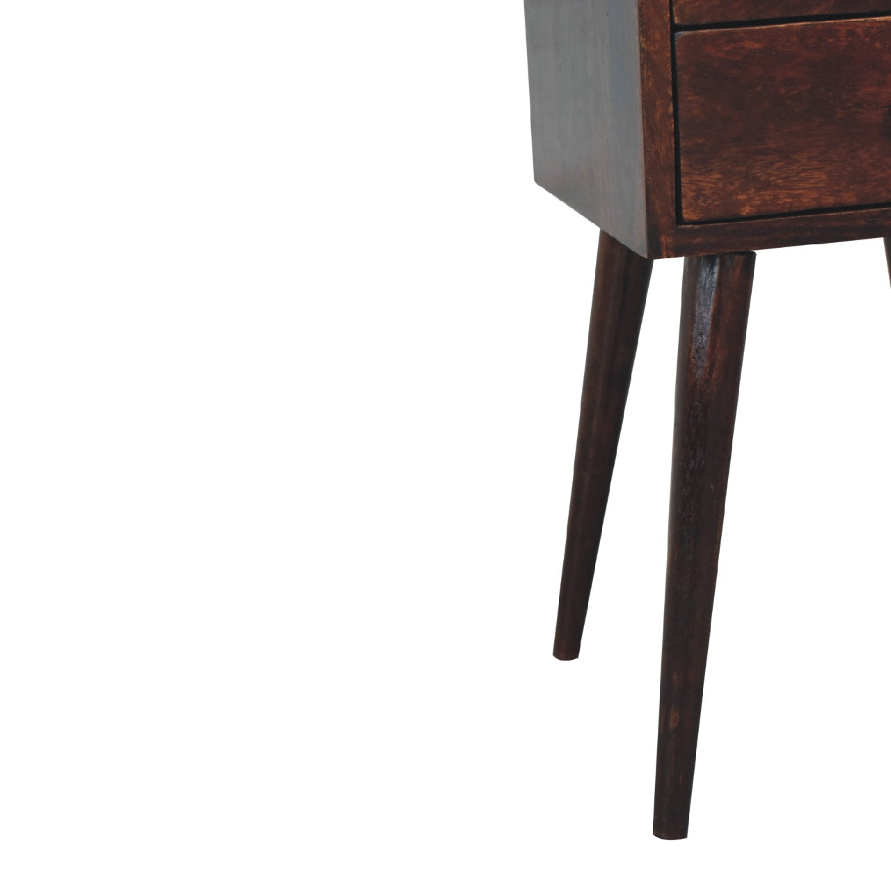 Mini 2 Drawer Light Walnut Nightstand-7